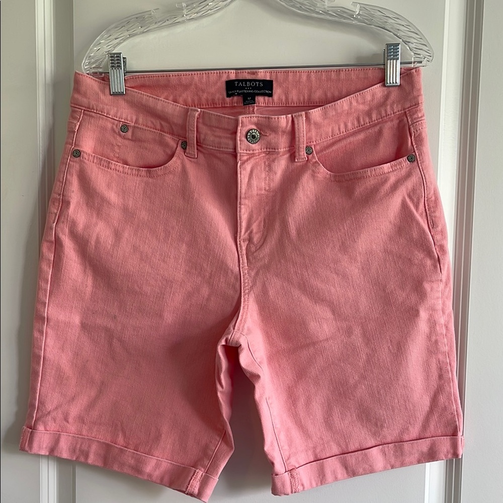 Talbots Pink Bermuda Shorts Lightweight Summer Essential